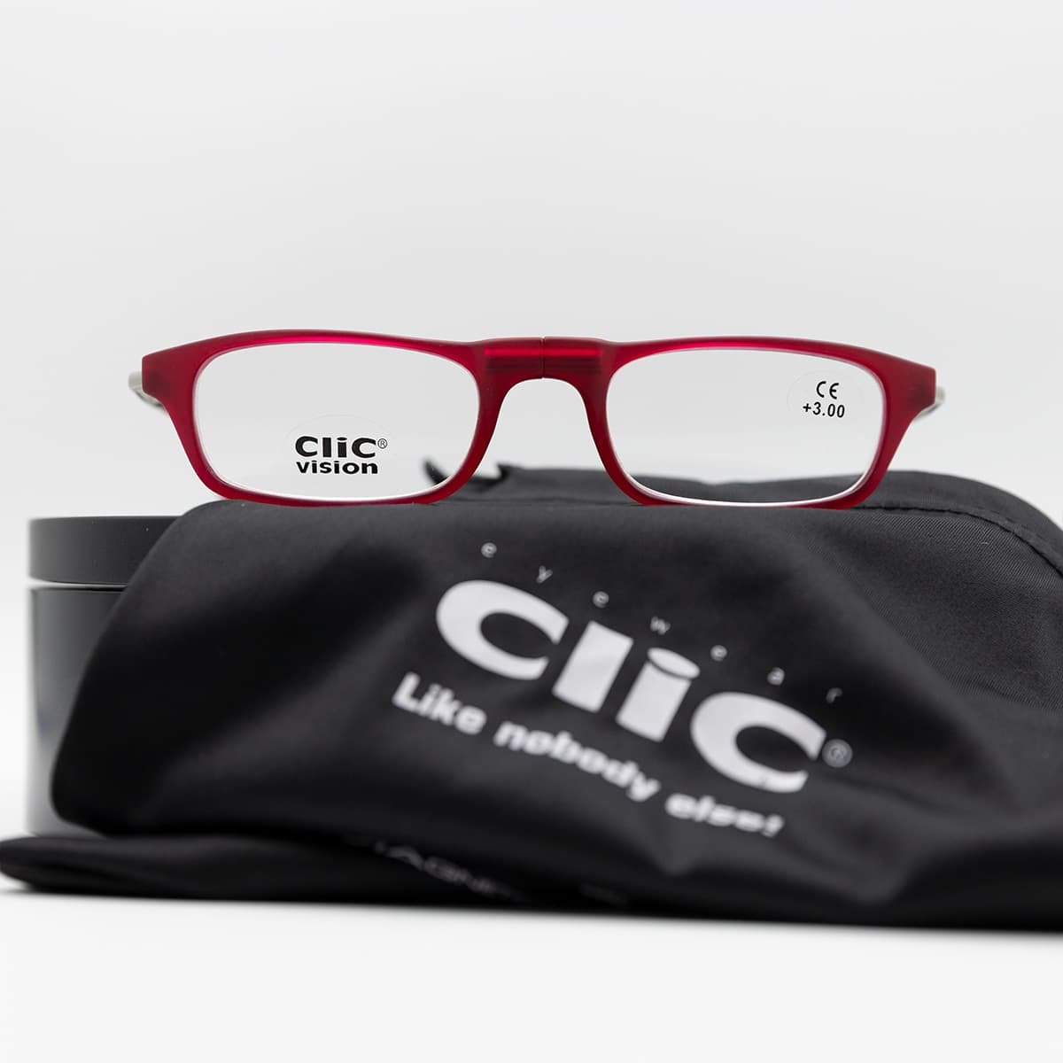 CLIC XL Mat Fertiglesebrille red