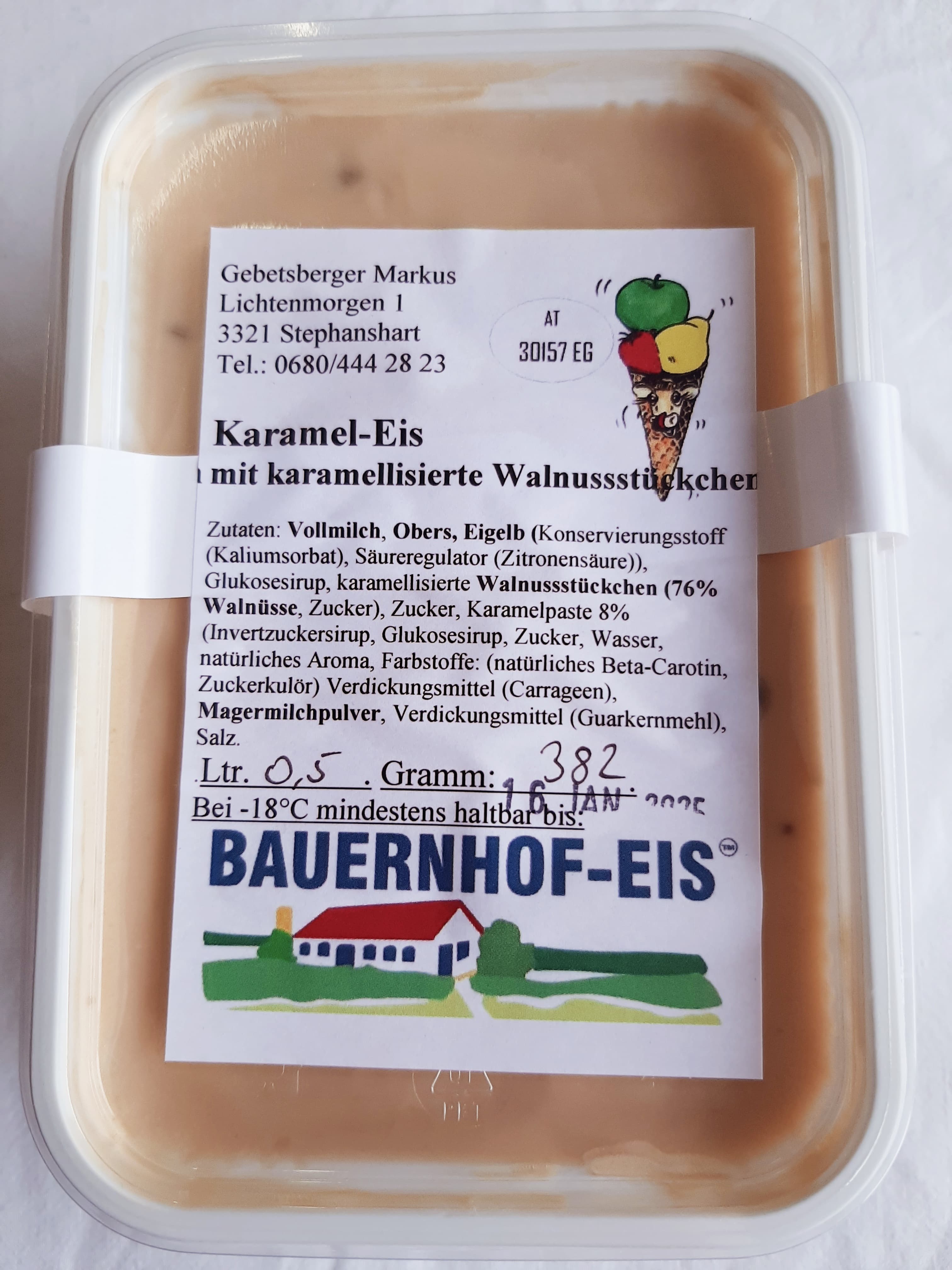 Bauernhofeis - cremiges Karamelleis
