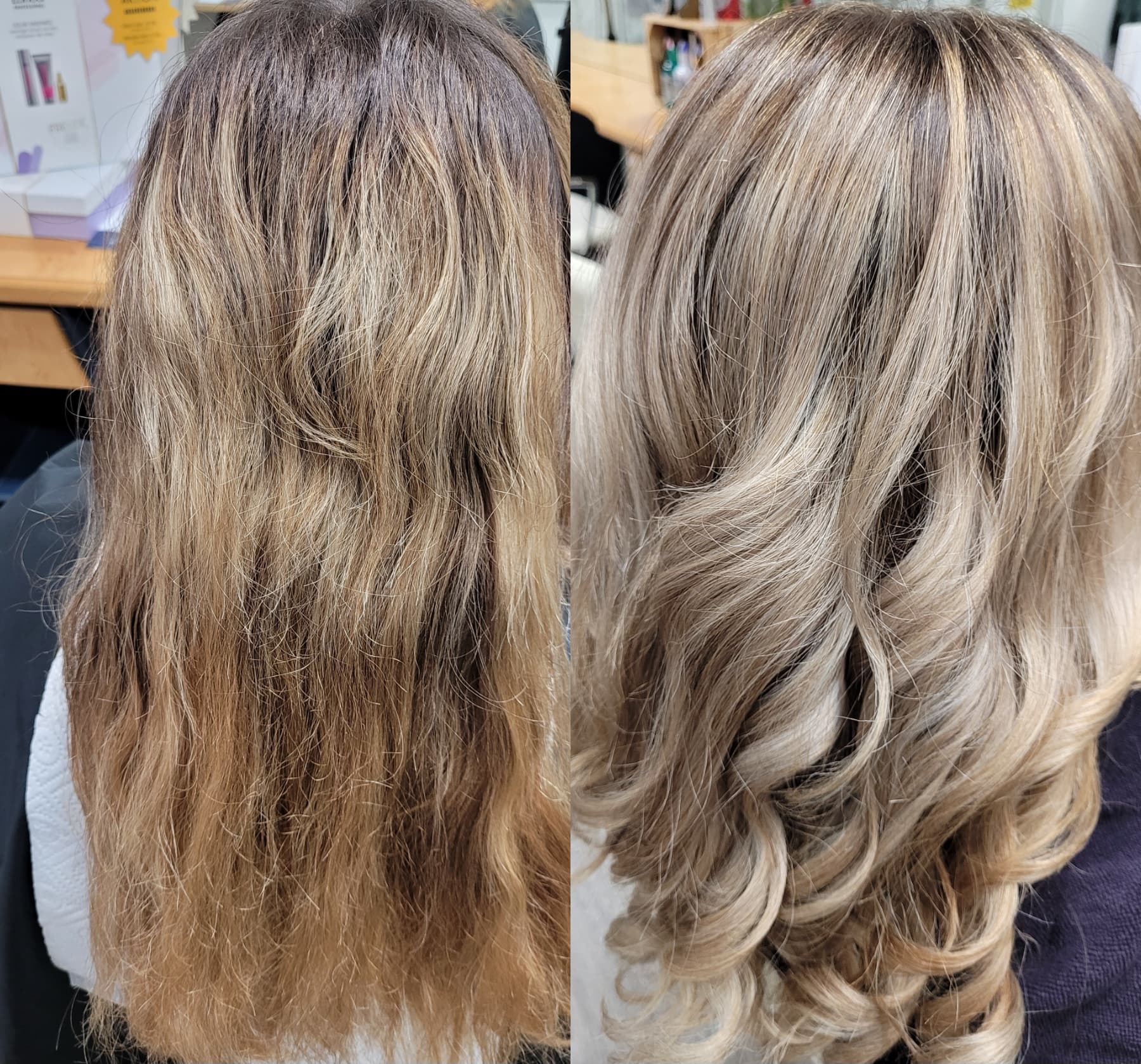 Strahlende Balayage-Veredelung