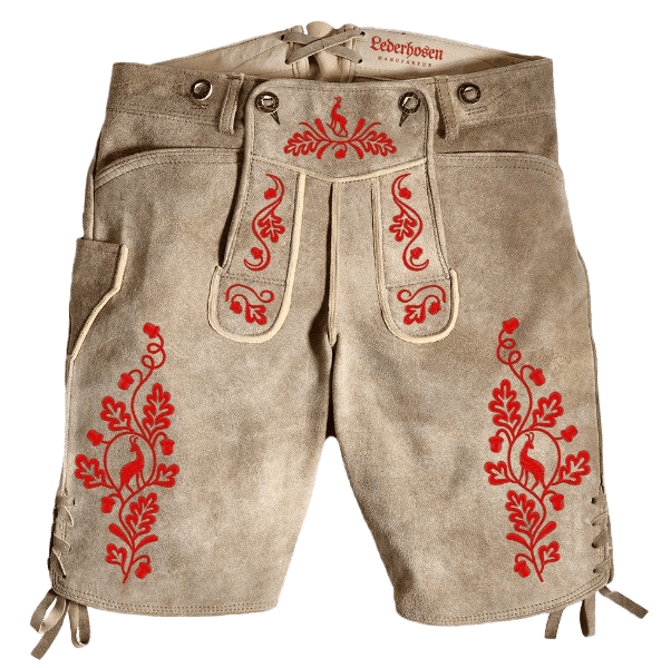 Exklusive Lederhosen mit personalisierten Initialen