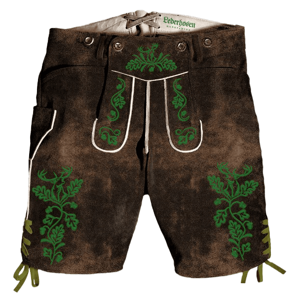 Hirschlederhosen mit personalisierten Stickereien