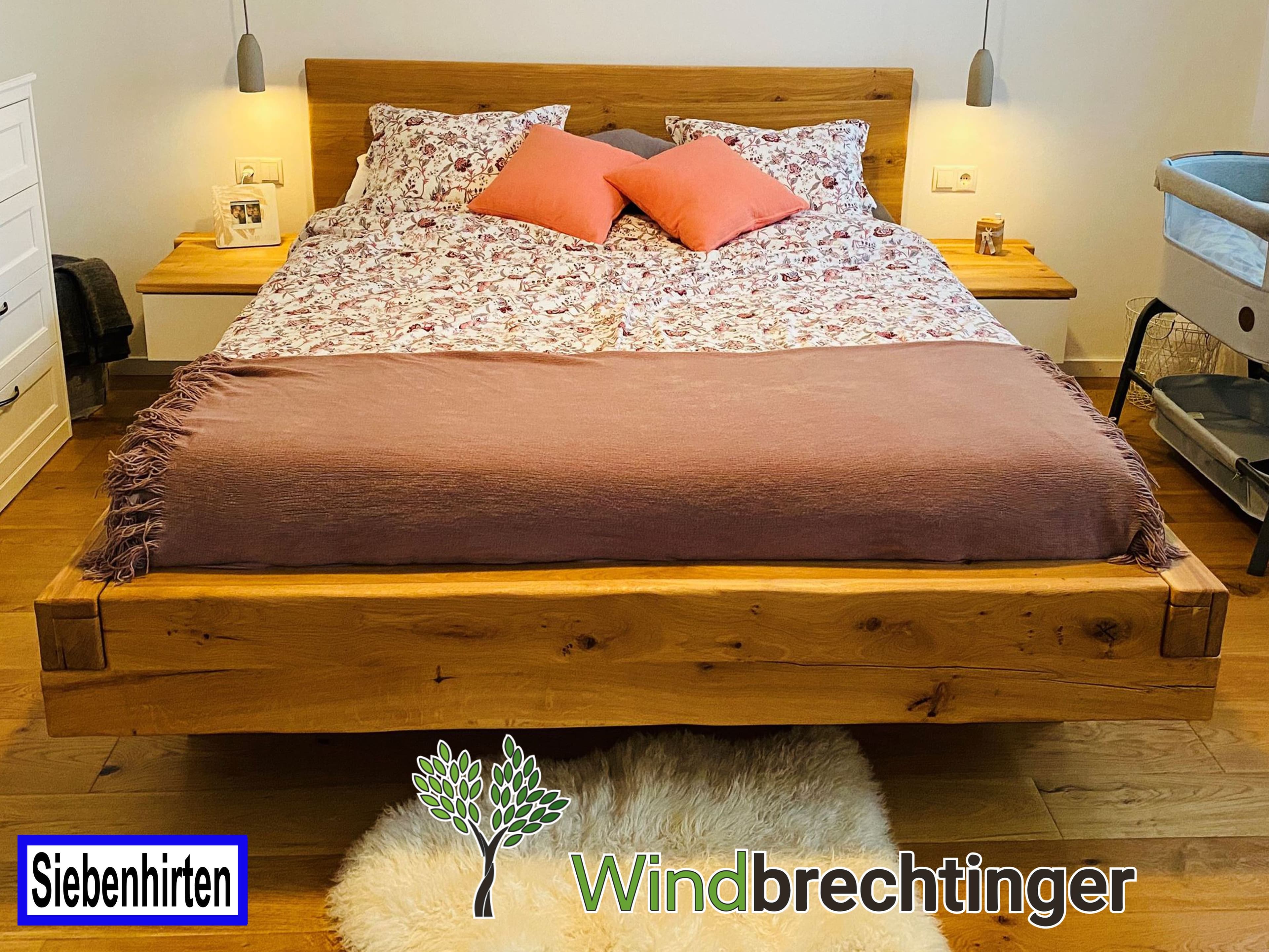 Bett in Eiche Siebenhirten