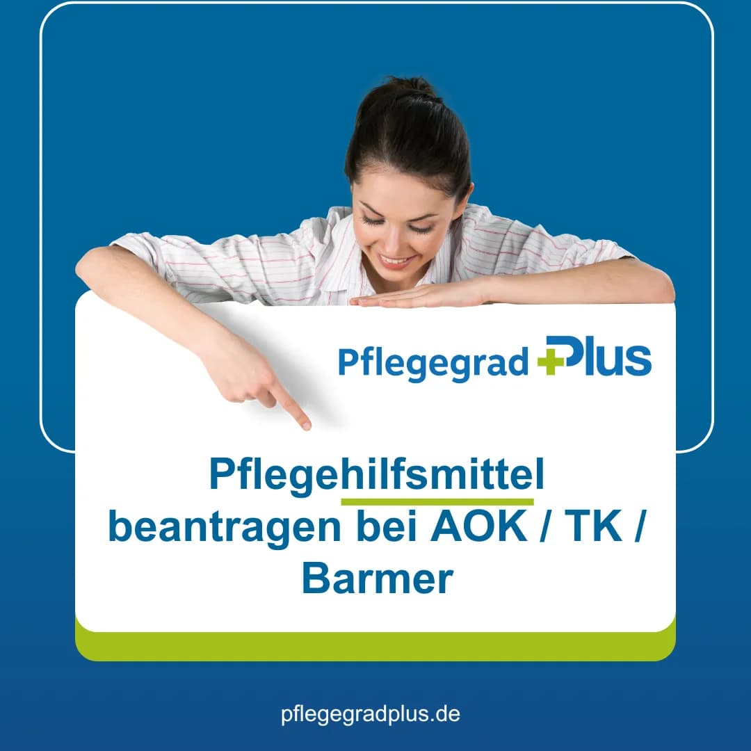 Pflegebedürftiger Versicherter der AOK, TK oder Barmer erhält Pflegehilfsmittelbox mit Desinfektion, Handschuhen und Bettschutzeinlagen – kostenlos bei Pflegegrad 1