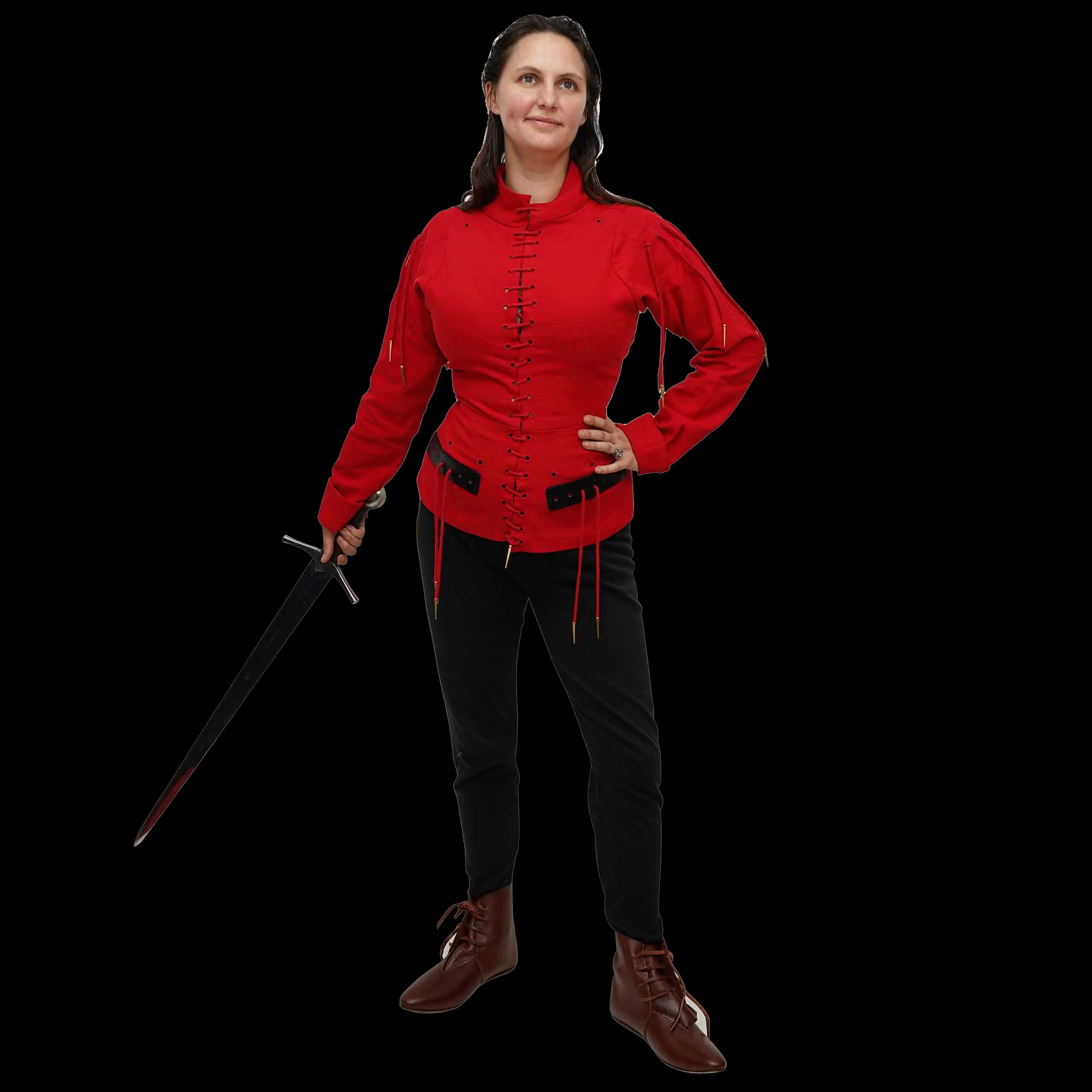 XXL/Rot- Der Ritter, spätmittelalterliche Jacke