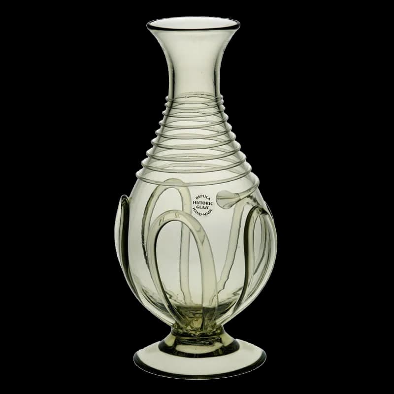 Flasche mit Glasfadendekor, Replik nach Original aus Dänemark