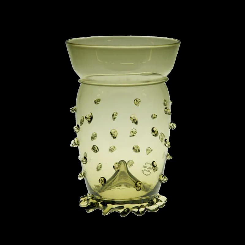 Spätmittelalterlicher Glasbecher mit Noppendekor, nach Original aus Böhmen