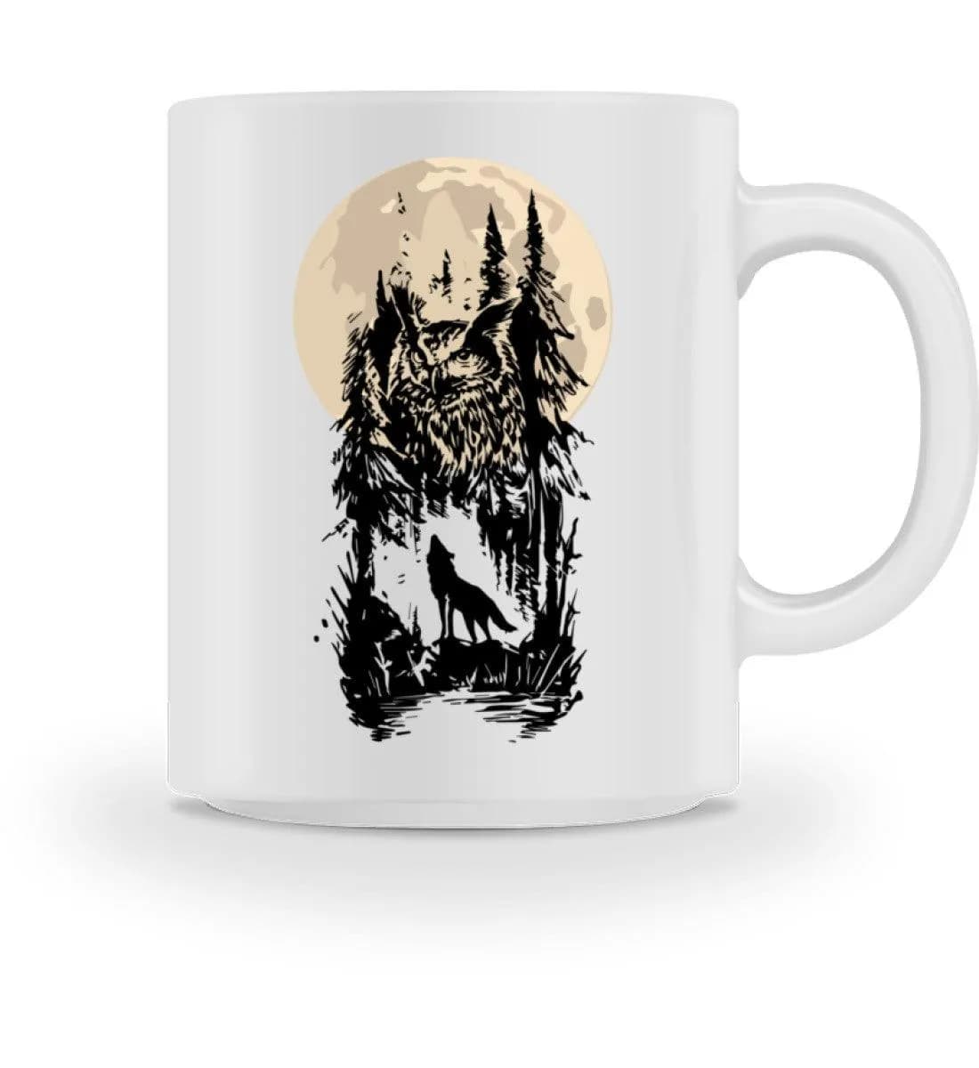 Eule mit Mond - Tasse