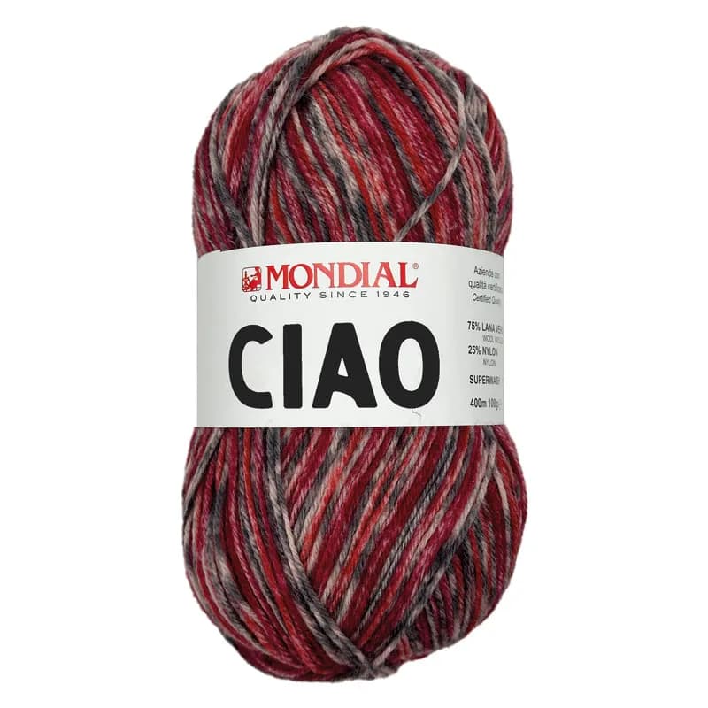 Ciao Sockenwolle von Mondial, 4 fädig, 100 gr