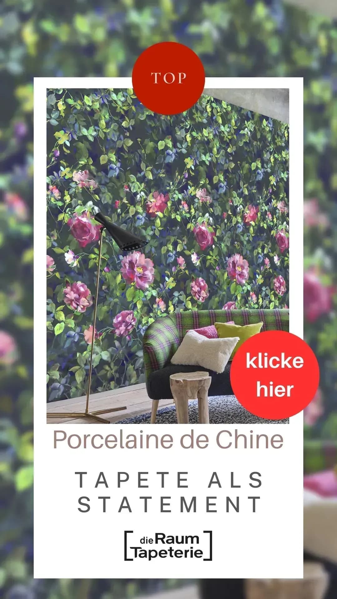 Designers Guild Blumentapete: Tapete Porcelain de Chine