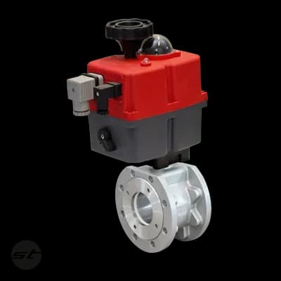 Kompakt-Flansch-Kugelhahn PN40 mit E-Antrieb, ATEX