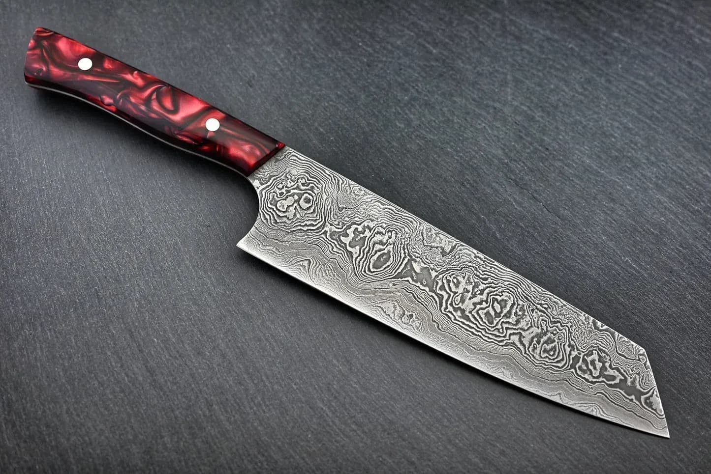 Paschinger Messer Damast Santoku 20 cm (Wilder Damast - 180 Lagen)