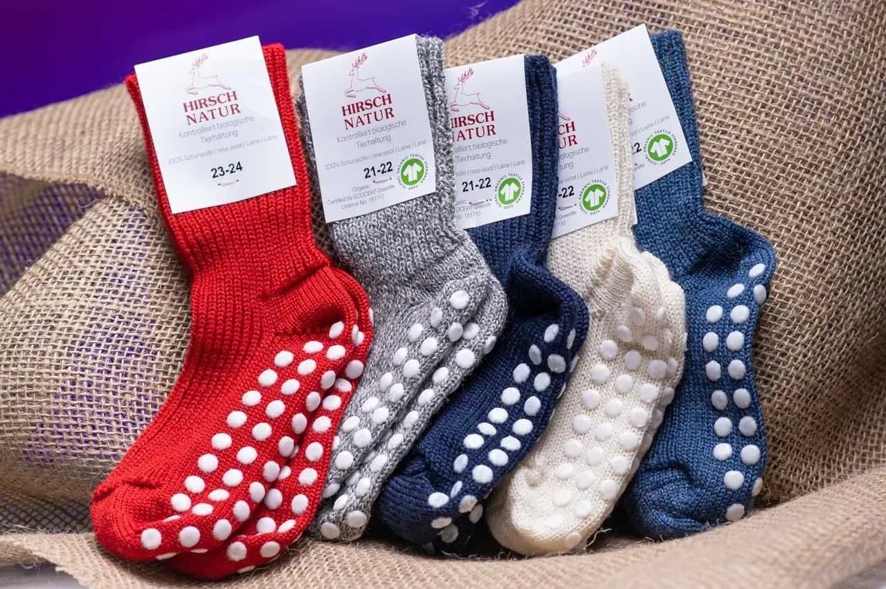 Stoppersocken für Kinder aus 100% Schafschurwolle