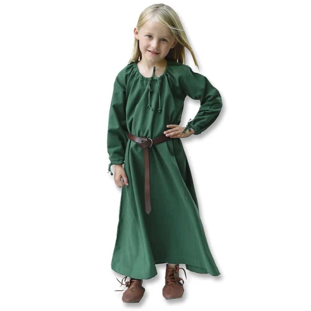Kinder Mittelalterkleid Ana, grün in 128