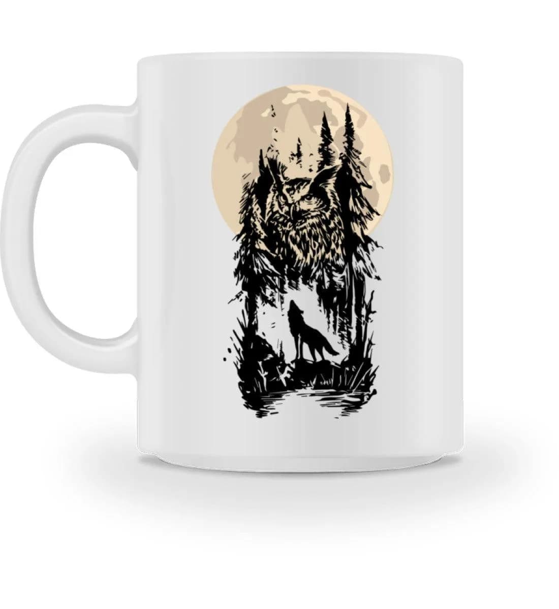 Eule mit Mond - Tasse