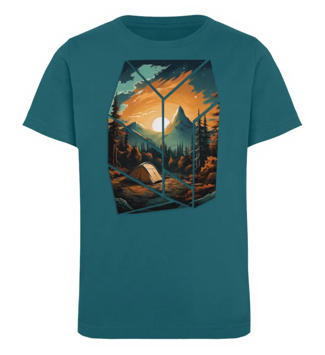 Camping in nature - Kinder Bio T-Shirt
