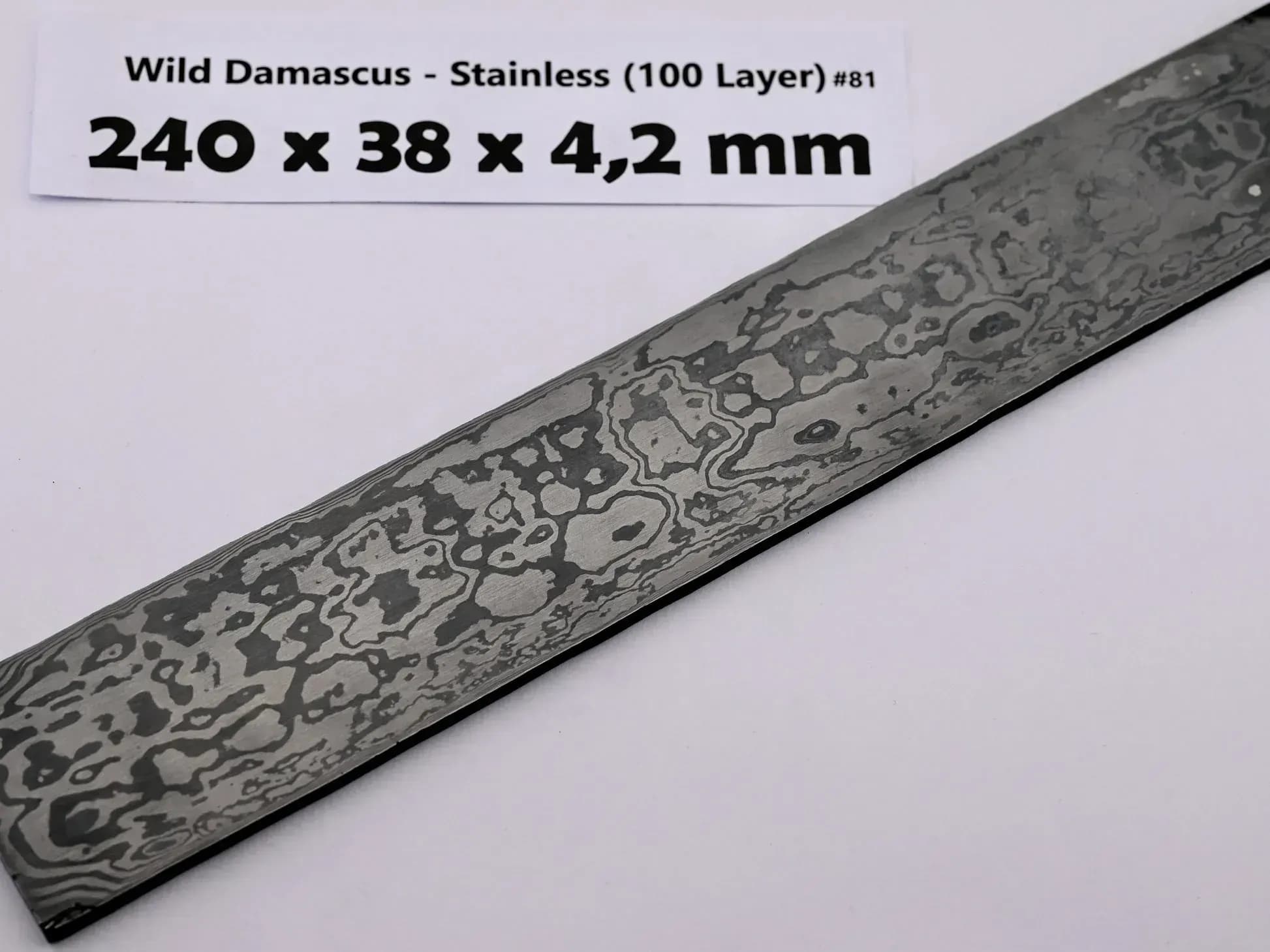 Paschinger Messer Wilder Damast - Rostfrei (100 Lagen) - 4,2 mm