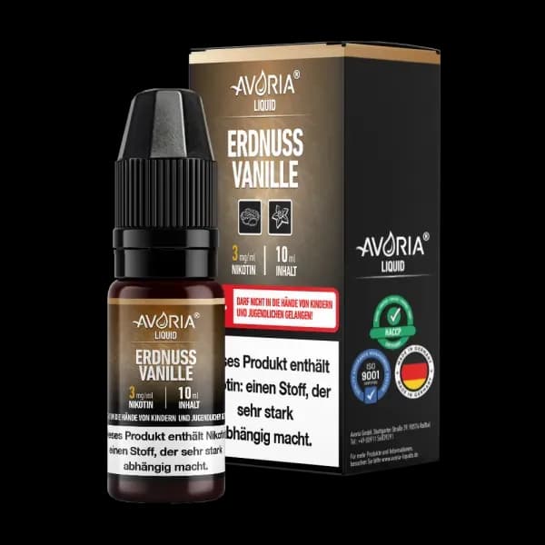 Avoria - Apfel E-Zigaretten Liquid - Erdnuss-Vanille (Packung: 1er Packung / Stärke: 0 mg/ml / Geschmack: Erdnuss-Vanille) (795,00 EUR / liter)