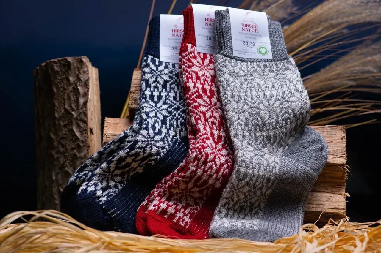 Norweger Wollsocken mit Sternenmuster