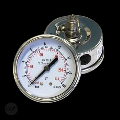 Edelstahlmanometer mit Glyzerinfüllung