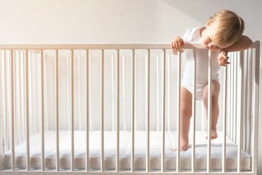 Umbaufähiges Babybett aus Zirbenholz