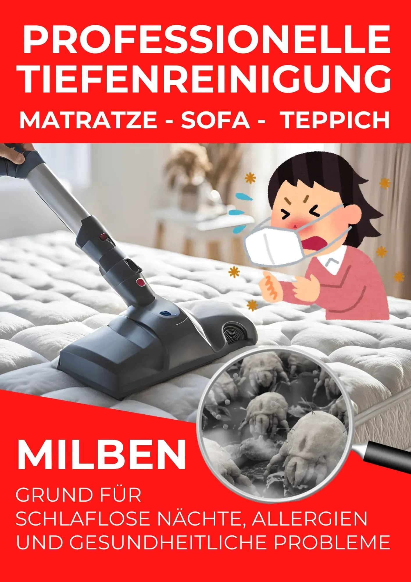 Professionelle Matratzenreinigung