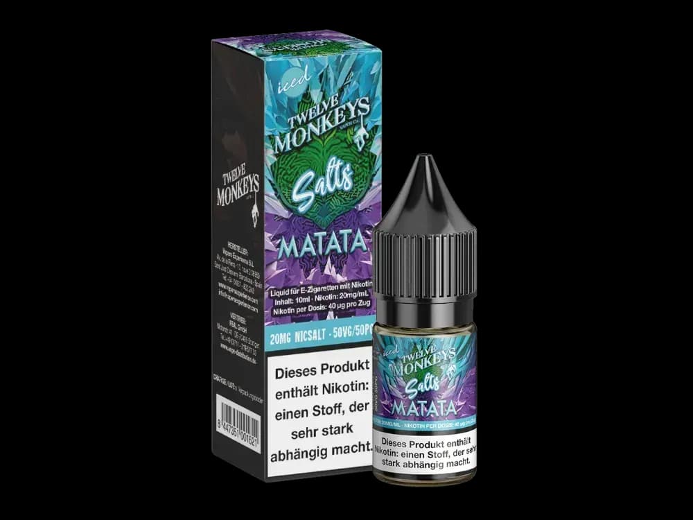 Twelve Monkeys - Iced - Nikotinsalz Liquid - Matata (Packung: 1er Packung / Stärke: 20 mg/ml / Geschmack: Matata) (995,00 EUR / liter)