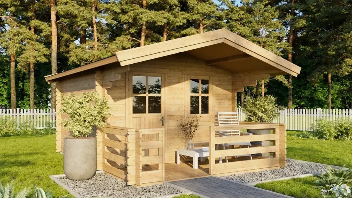 Gartenhaus mit Terrasse