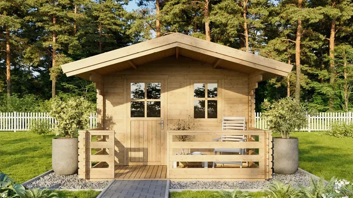 Gartenhaus mit Terrasse