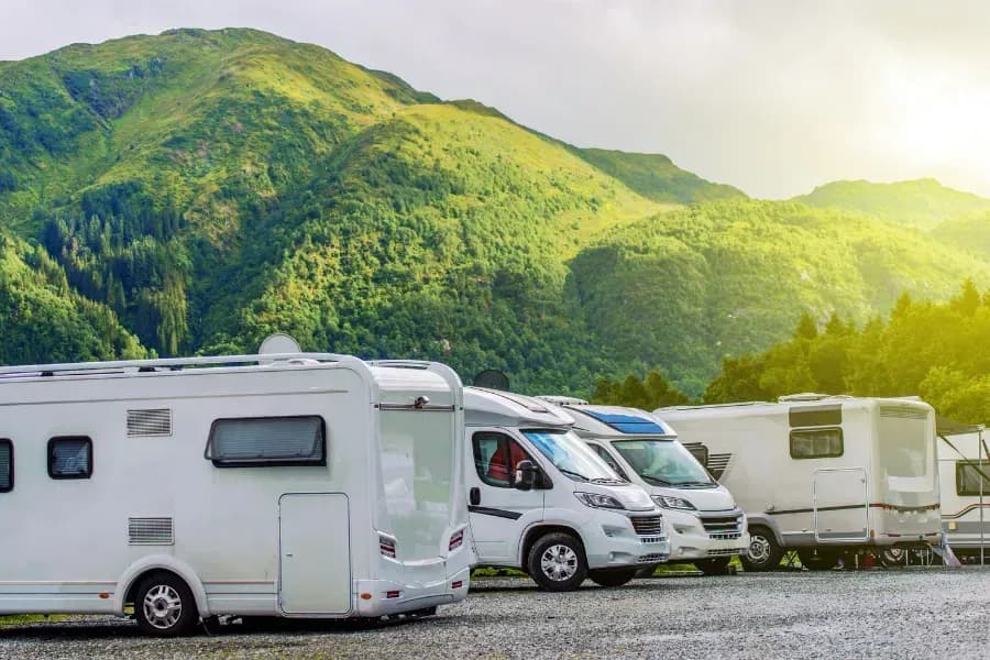 Wohnmobilstellplatz mit großzügigem Platzangebot