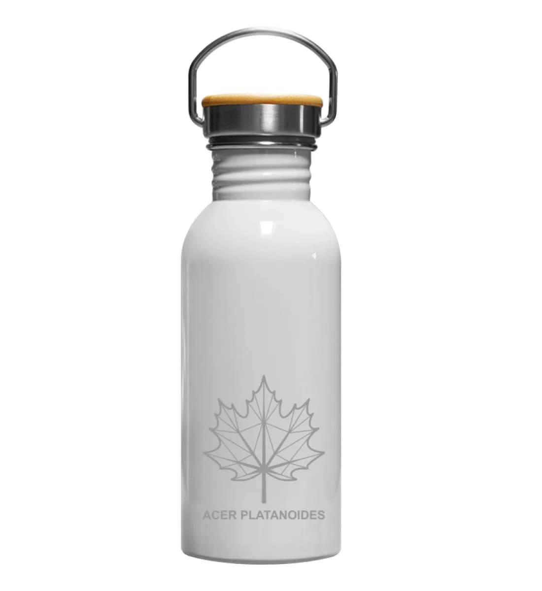 Spitzahornblatt Linien - Edelstahl Trinkflasche