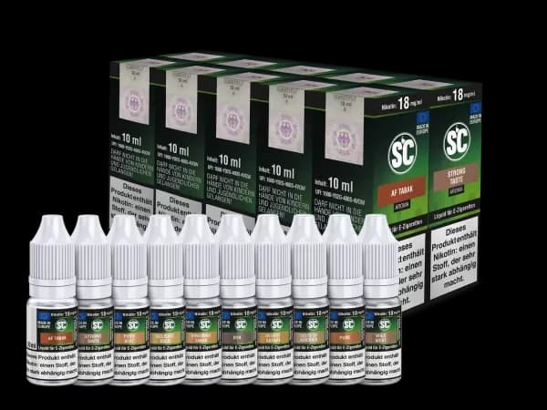 Tobacco Probierbox E-Zigaretten Liquid (Stärke: 18 mg/ml) (629,50 EUR / liter)