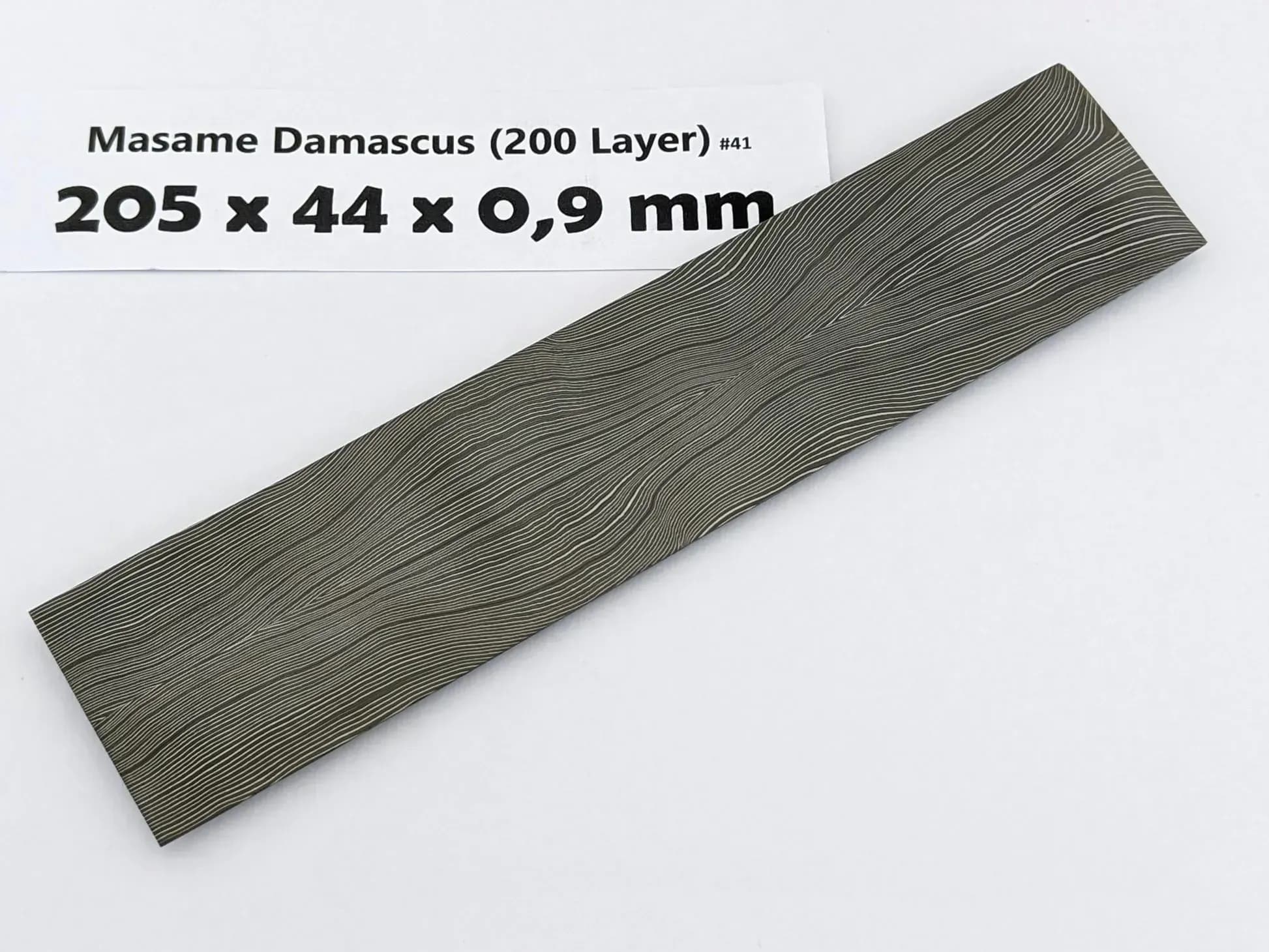 Paschinger Messer Masame Damast 3 Color (200 Lagen) - 0,9 mm
