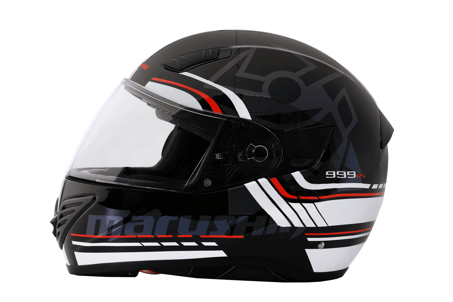 Marushin FullFace 999 RS Comfort, Laser white / red S