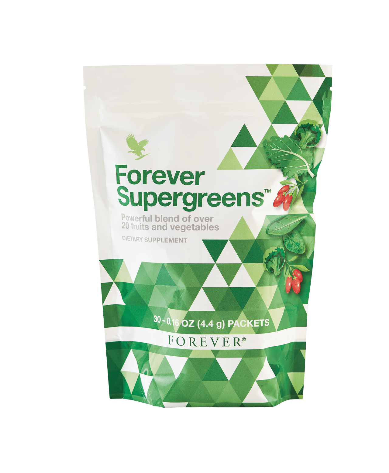 Nahrungsergänzungsmittel Portionsbeutel mit 20 Frucht-/Gemüsesorten - Forever Supergreens™ (621)