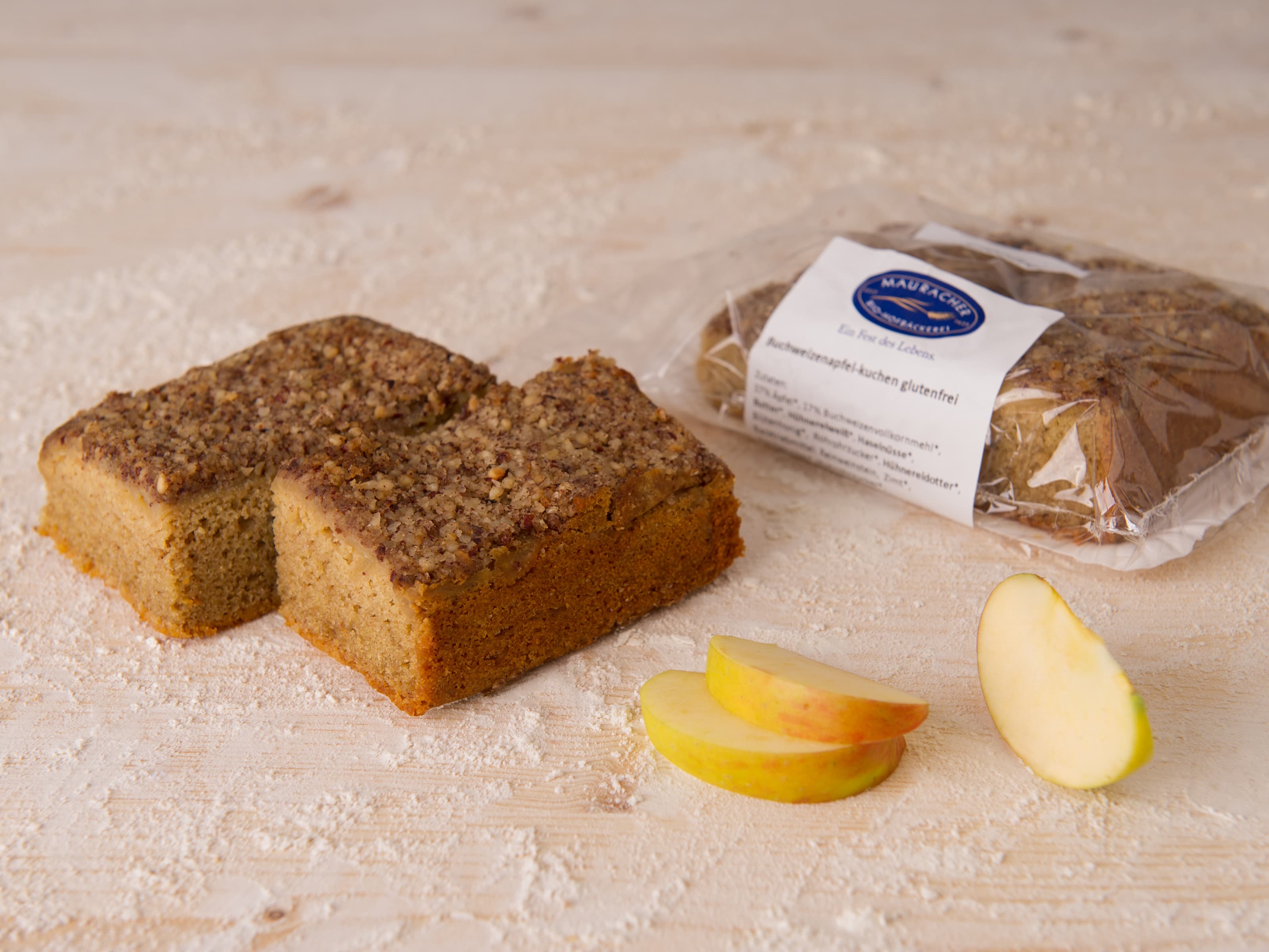 Buchweizen Apfelkuchen glutenfrei 2 Stk verpackt