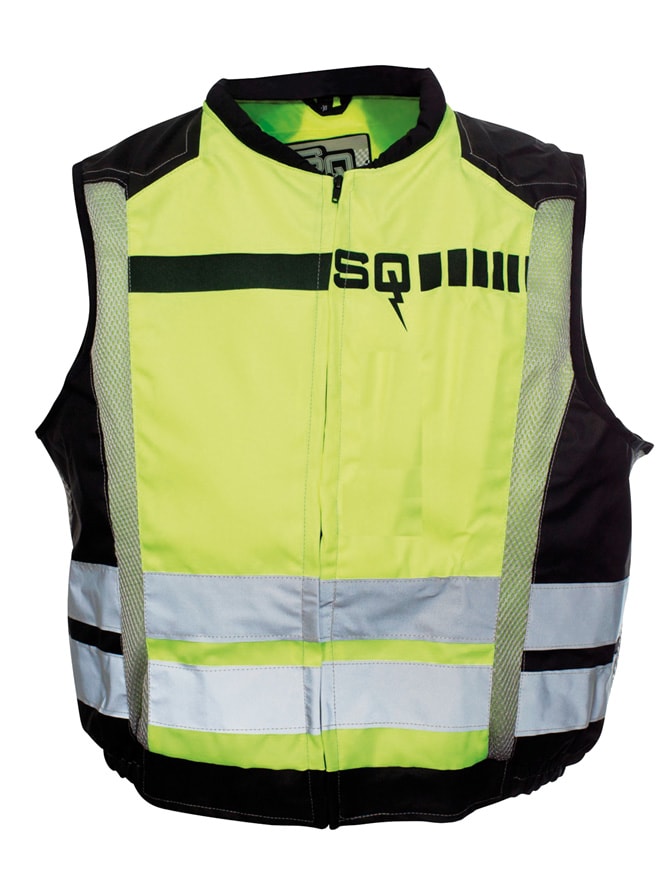 HIGH VISIBLE VEST black/fluo 2XL