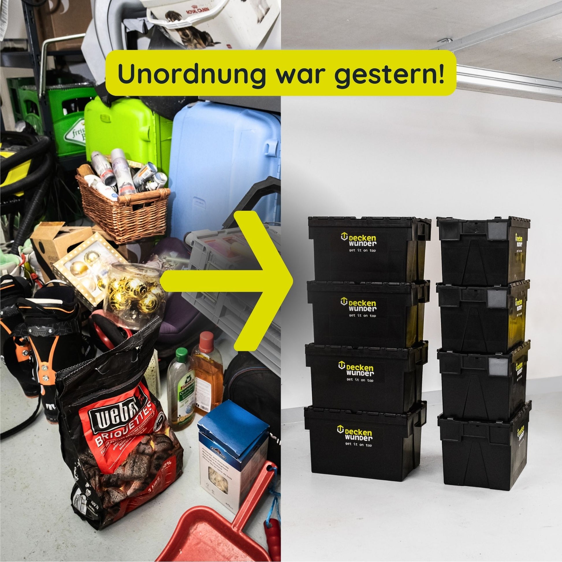 Einfache Lagermöglichkeit für Keller und Gartenhäuser