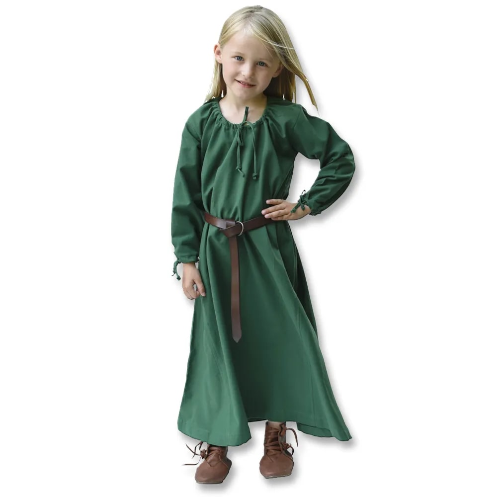 Kinder Mittelalterkleid Ana, grün in 146