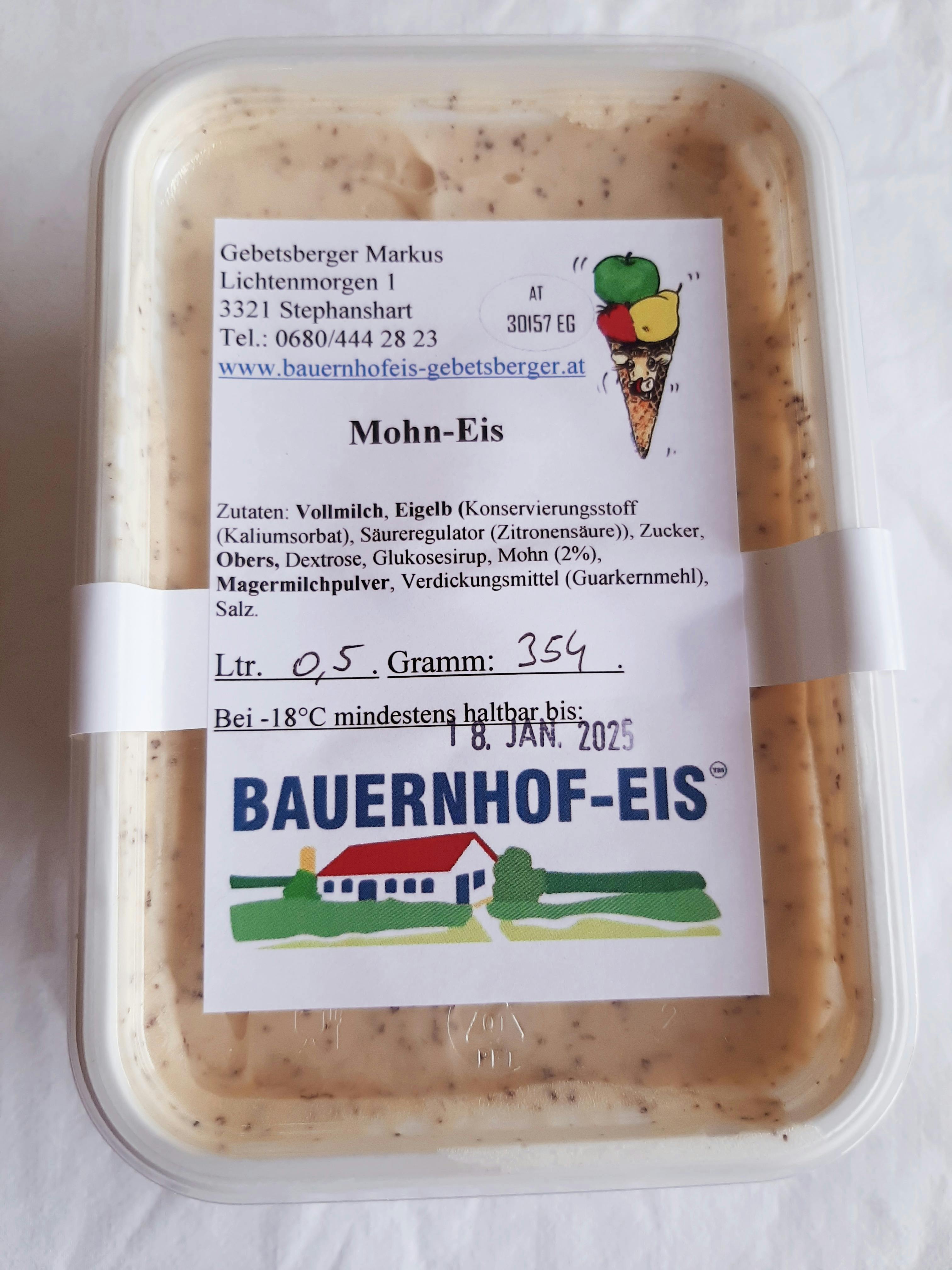 Bauernhofeis - Mohn 
