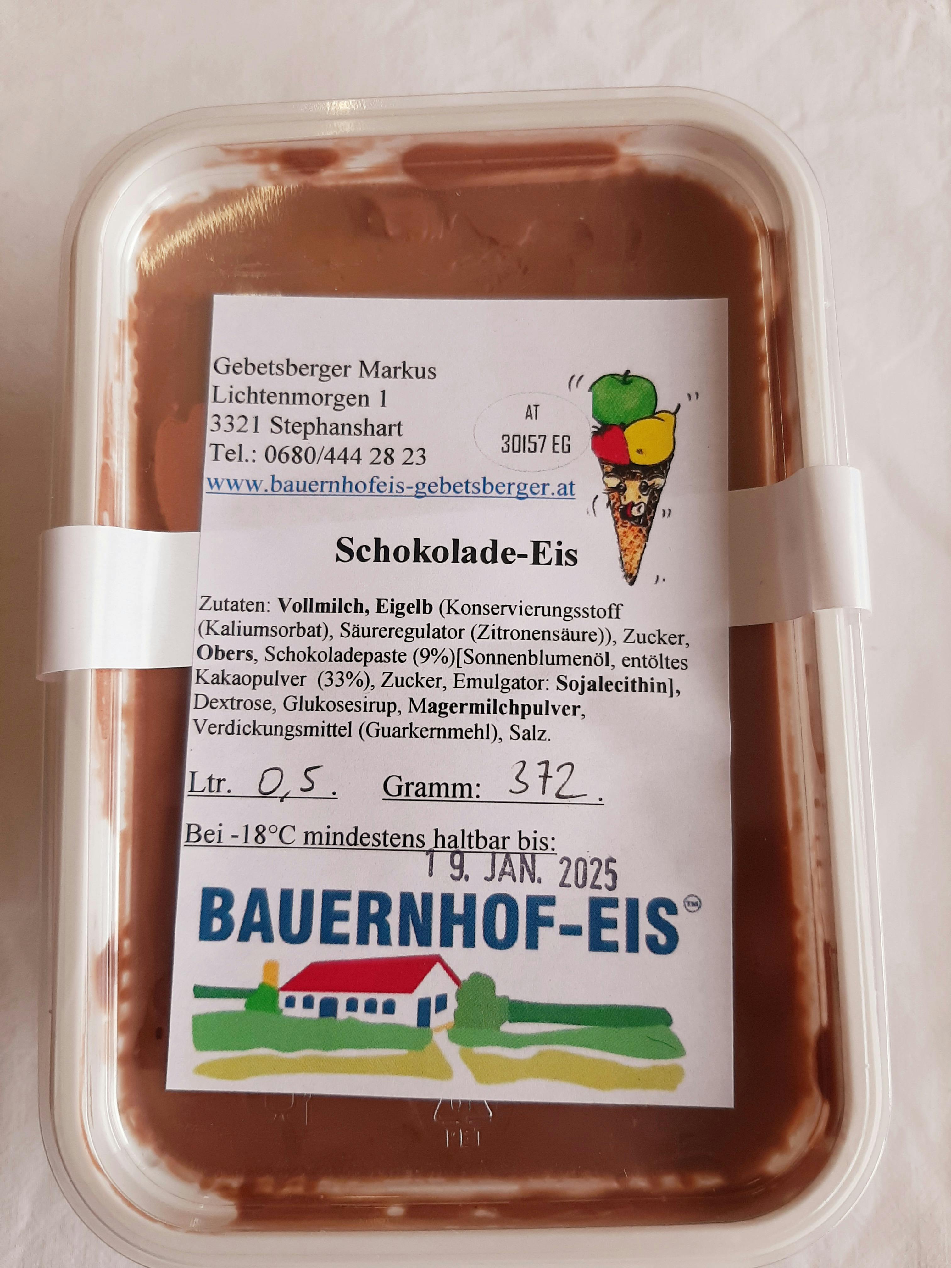 Bauernhofeis - cremiges Schokoladeneis