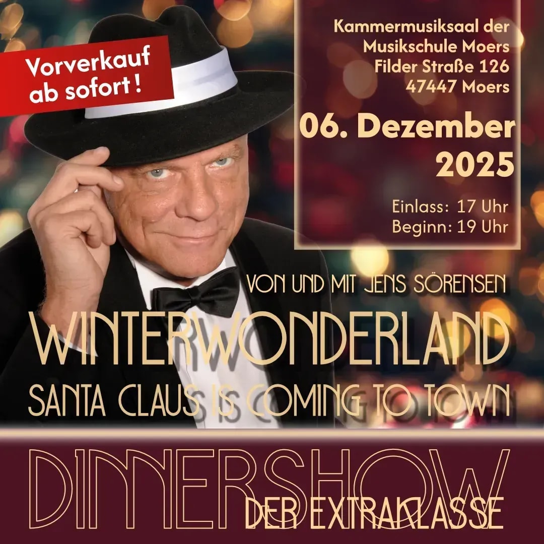 Weihnachtliche Swing-Dinnershow am Niederrhein – Nikolausabend in Moers