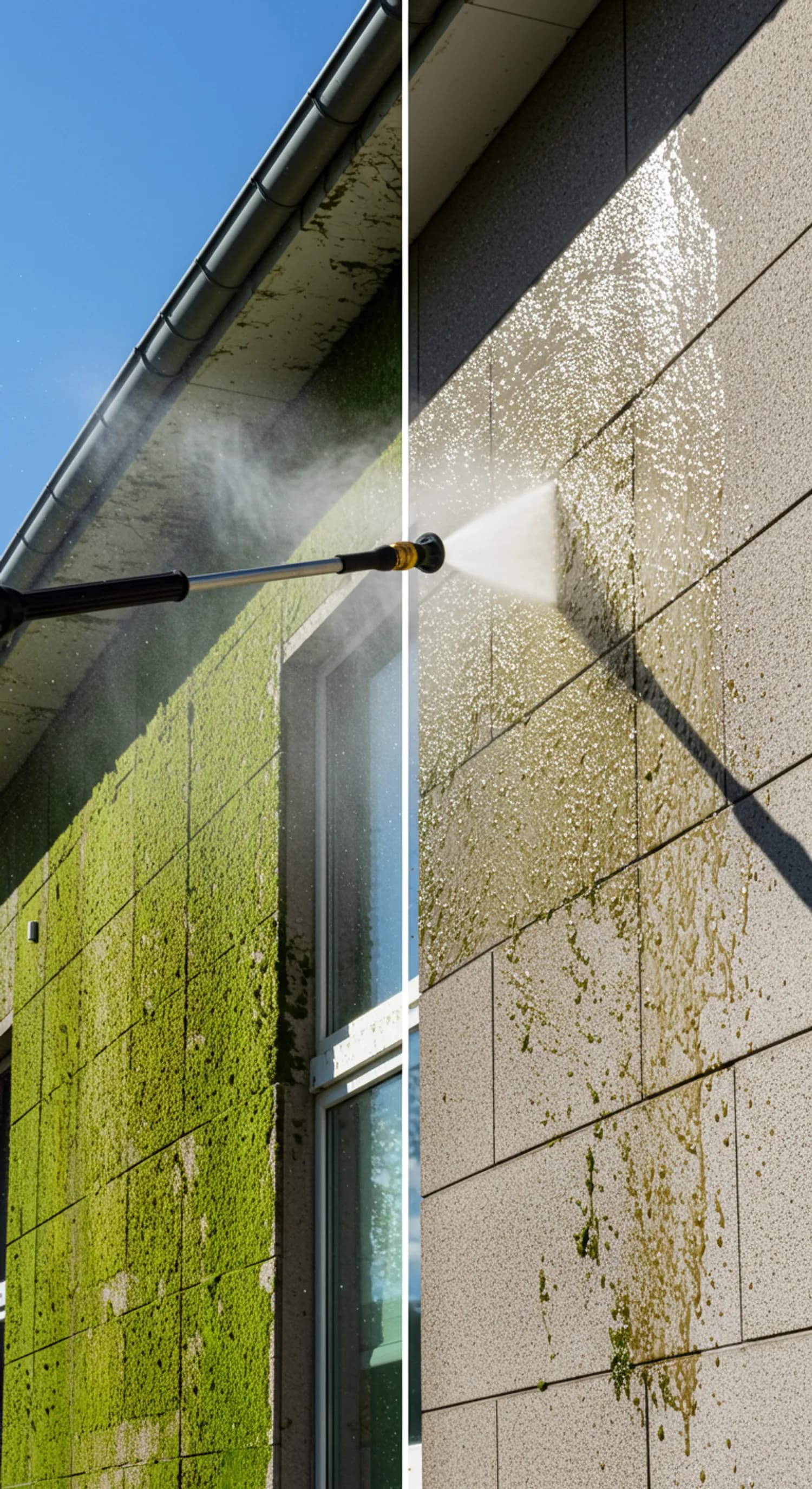 Fassadenreinigung mit Hochdruckreiniger: Was erlaubt ist & was nicht! banner