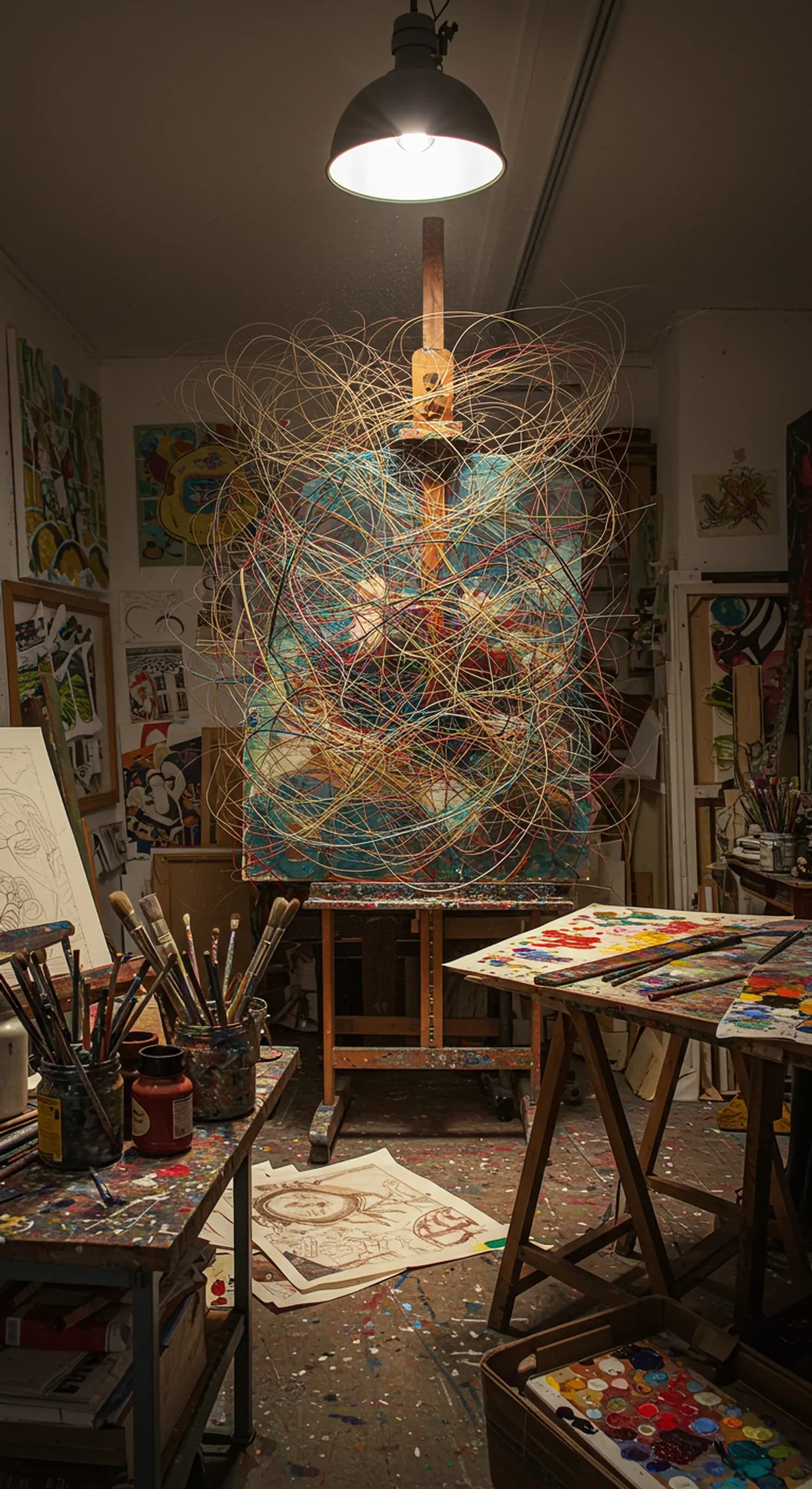 Künstler bei der Arbeit: Einblick in kreative Prozesse banner